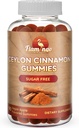 Sukkerfri Ceylon Kanel Gummies Sukker forordning, Neurobeskyttende - Supplement med krom og kanel Bark - Alternativ til kanel kapsler - 90 Tyg
