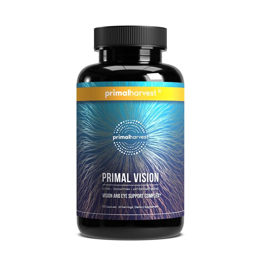 Primal Harvest Primal Vision med Lutein, Zeaxanthin, Vitamin A og Zink til øje sundhed, Blue Light Support og Visual Clarity