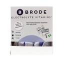 Brode Electrolyte Vitamin - Transportable Zero- Sugar Electrolyte Tablets - for Sport, Nightlife, Jet Lag, 5 Essential Electrolytes + 9 Vitamin 100- Pakninger