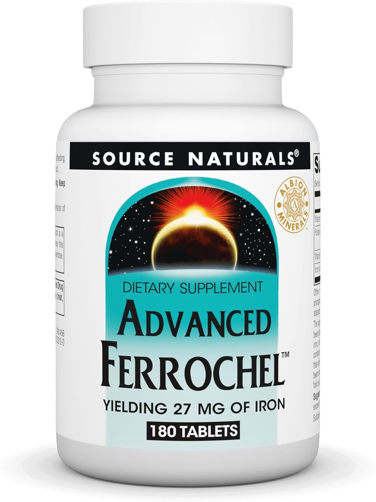 Kilde Naturals Advanced Ferrochel, Kosttilskud Yielding 27 mg jern - 180 tabletter