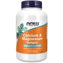 Now Foods Kosttilskud, Calcium & Magnesium med vitamin D-3 og zink, Understøtter Knoglesundhed *, 120 Softgels