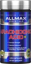 ALLMAX Essentials Arachidonic Acid + - 120 Kapsler - Øger styrke & forbedrer udholdenhed - Gluten Free - 30 Servere