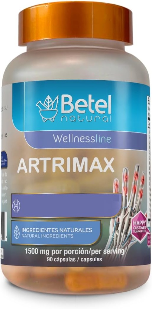 Betel Natural Artrimax Premium Arnica, Curcuma, Glucosamin for Sunde Joints - 90 kapsler