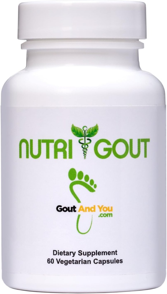 NutriGout Uric Acid Cleanse Supplement w / gurkemeje, Selleri frø, bromelain, Milk Thistle, Mælkebøtte og Chanca Piedra, 60 vegetariske kapsler på 500 mg hver