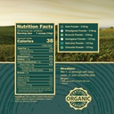 Organic Green Superfood Powder, USA Grown - Kale, Alfalfa Grass, Wheatgrass, Barley Grass, Astragalus, Spirulina, Oat Grass & Chlorella, USA Grown (10,6 oz, 1 måned Supply)