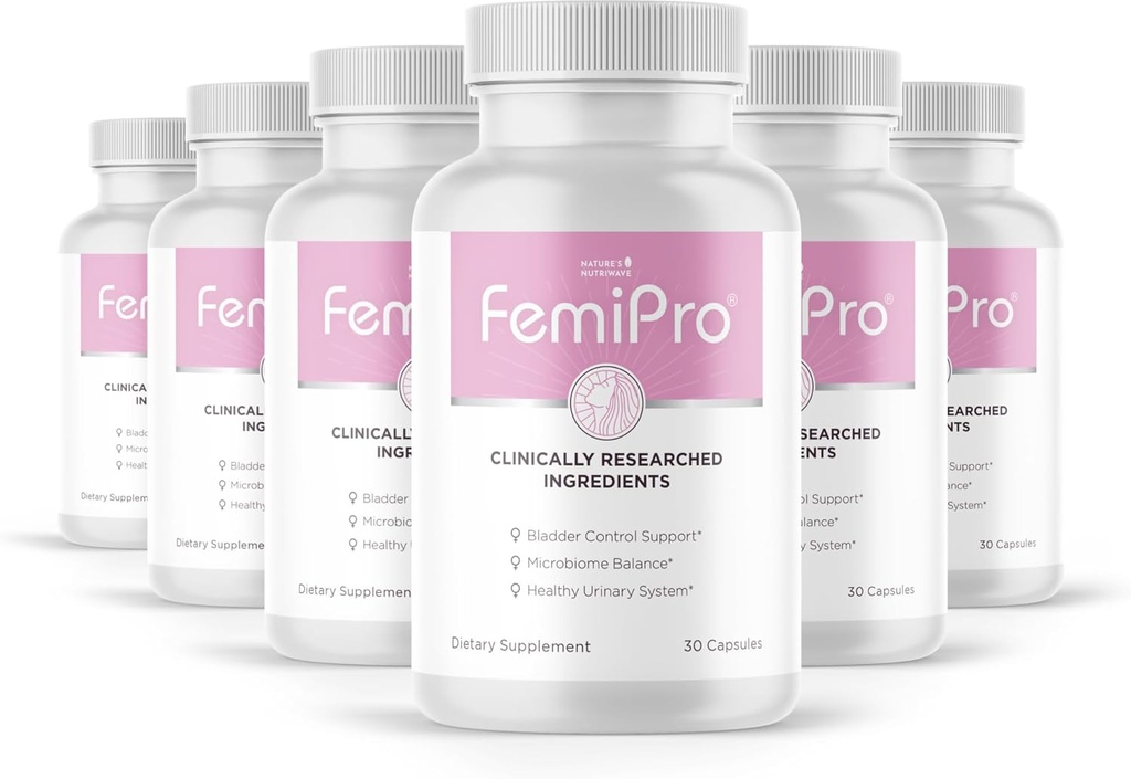 Femipro Bregen Control Kosttilskud til kvinder & mænd, Natural Herb & Probiotic Blend, Understøtter Urinary Tract Health & Microbiome Balance