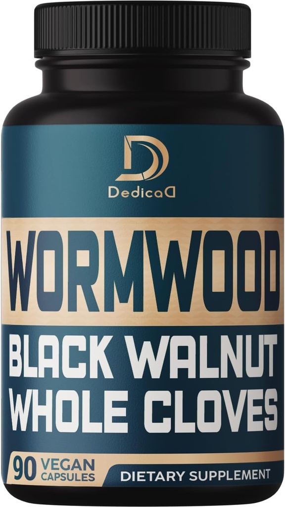 12in1 Wormwood Black Walnut Clove Kapsler - Immun, og Mood Support - 3 måneders forsyning - 90 Veganske Kapsler