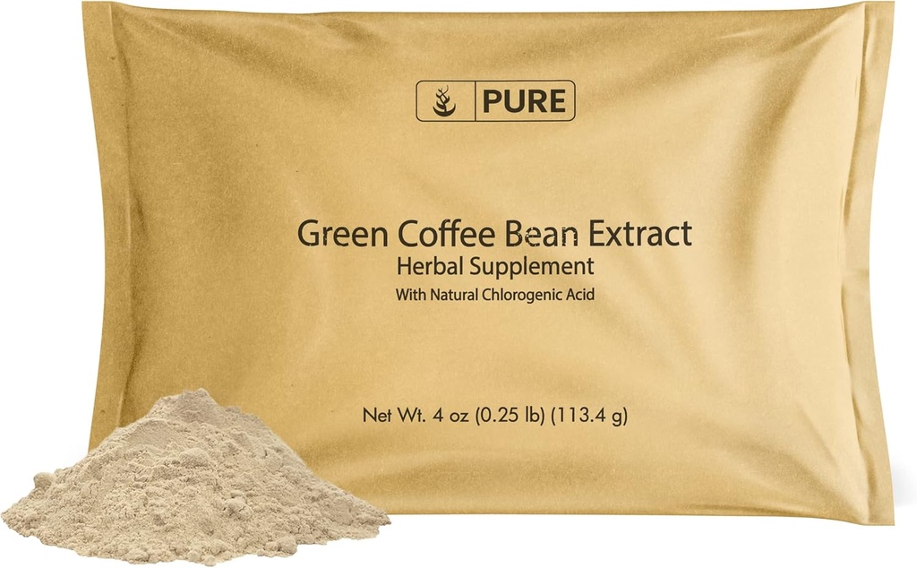 Pure Original Ingredients Green Coffee Bean Extract (4oz) Uristede kaffe Extract, Gluten- Free
