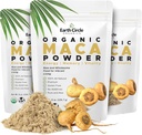 Earth Circle Organics Gul Maca Root Powder, Natural Superfood, Hjælper med energi, vægt og kvinders fertilitet - Vegan - 8 Ounce (Pack of 3)