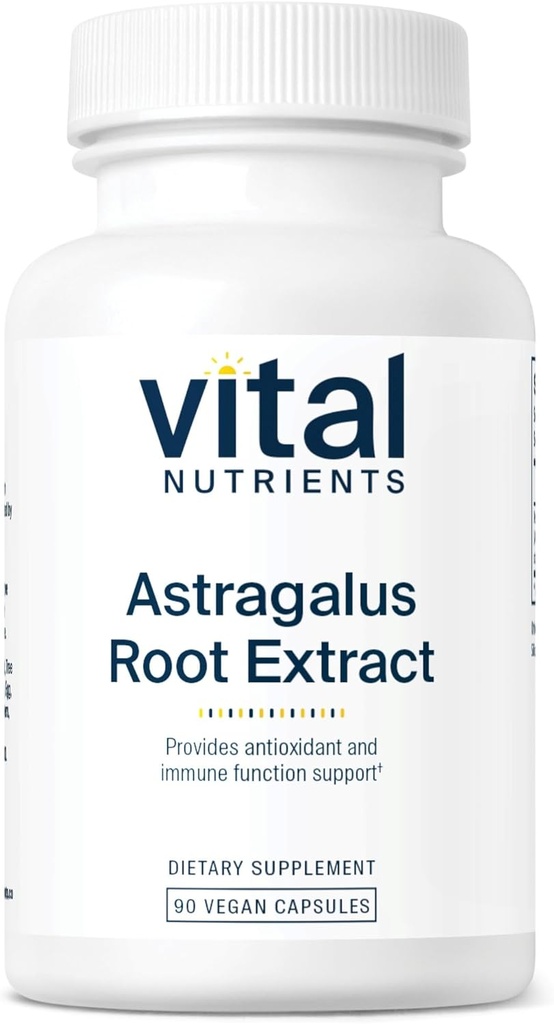 Vital Nutrients - Astragalus Root Extract - Vegansk formel - Urtetilskud til immunsystemet - 90 Vegetariske kapsler per flaske - 300 mg