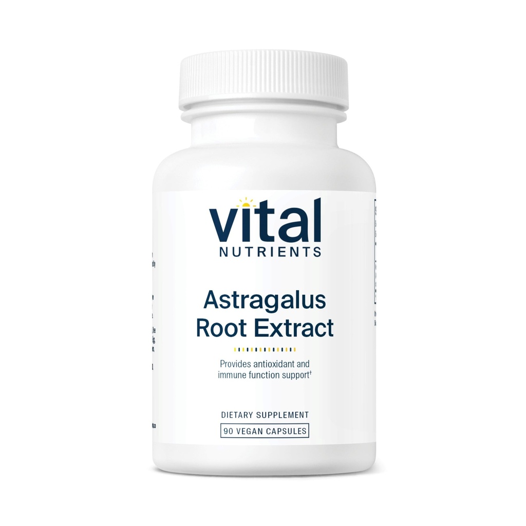 Vital Nutrients - Astragalus Root Extract - Vegansk formel - Urtetilskud til immunsystemet - 90 Vegetariske kapsler per flaske - 300 mg