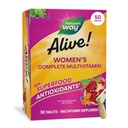 Naturen er i live! Daglig Komplet Multivitamin til kvinder, understøtter energi Metabolisme, hår, hud og negle *, B- vitaminer, superfood antioxidanter, 50 tabletter (Packaging May Vary)