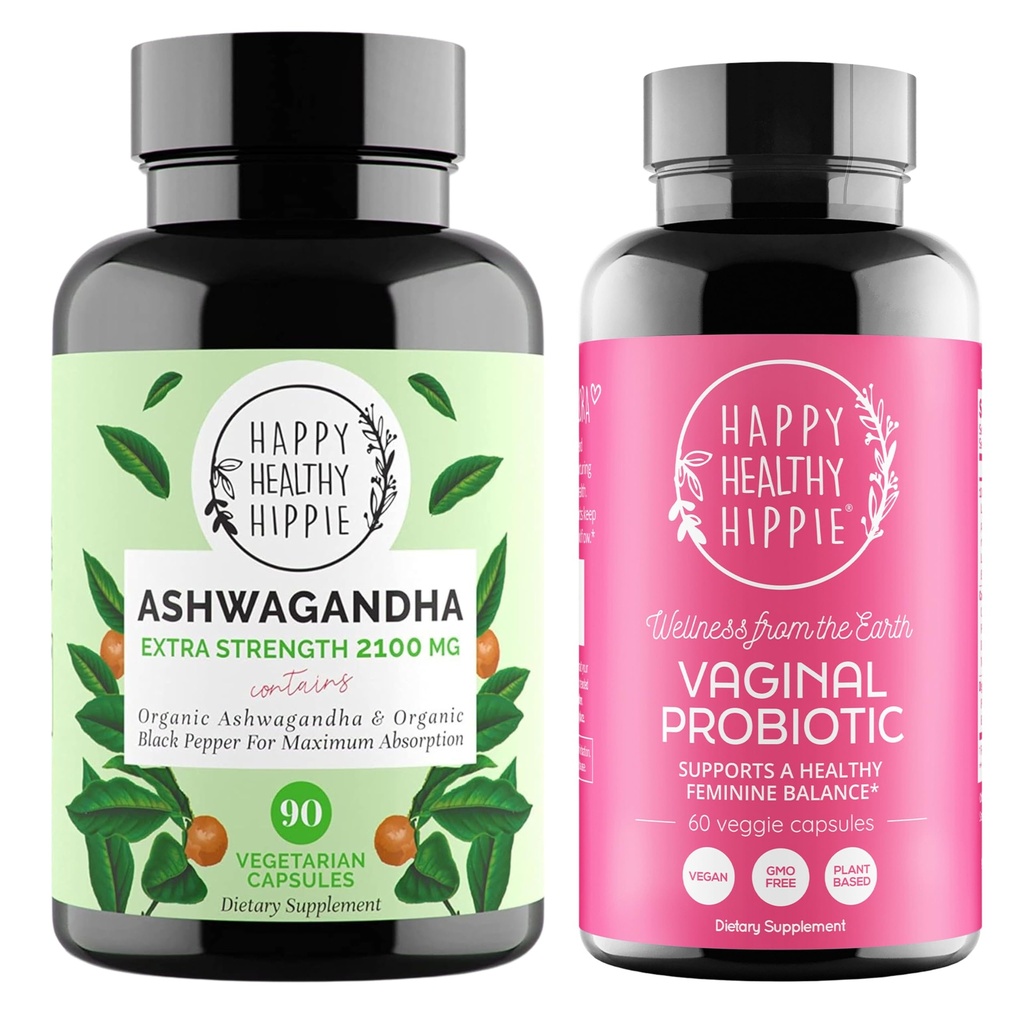 Happy Sund Hippie Vaginal Probiotika til kvinder & Organic Ashwagandha
