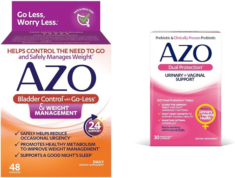AZO Blogen Control med Go- Mindre ® & Vægt Management Kosttilskud & Dual Protection