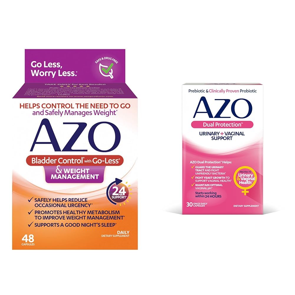AZO Blogen Control med Go- Mindre ® & Vægt Management Kosttilskud & Dual Protection