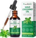 Organic Oregano Oil Liquid Drops, Koncentrerede Plant Based Wild Oregano Extracted Oil eller Mænd & Kvinder Boosting Immunation / Energy, Fremme fordøjelsessystemet, Ikke GMO Vegan 60ML / 2 Fl Oz