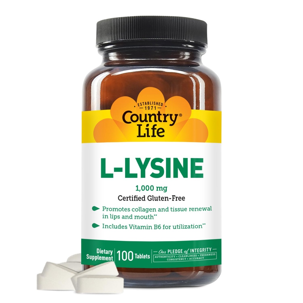LAND Life VITAMINS L- Lysin 1000 Mg med B- 6, 2.5 Pounds