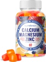 Calcium Magnesium Zink supplement Gummies - med vitamin D3 K2 Magnesium Glycinat - Orange Berry Flavored Vegan Sugar- Free Gluten Gratis Chewable for Mænd Kvinder Kids