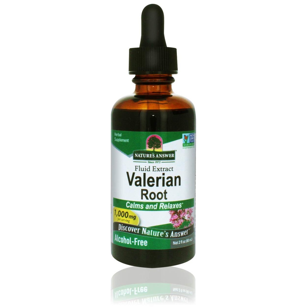 Naturens svar Valerian Root 2 Ounce Extract - Alkohol- Free, Gluten Free, Kosher, Non- GMO, Lavet i USA - Calming & Relaxation Support - Valerian Root for Sleep, Hvile Aid