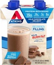 Atkins Milk Chocolate Delight Protein Shake, 15g Protein, Low Glycemic, 2g Net Carb, 1g Sukker, Keto Friendly, 4 Greve