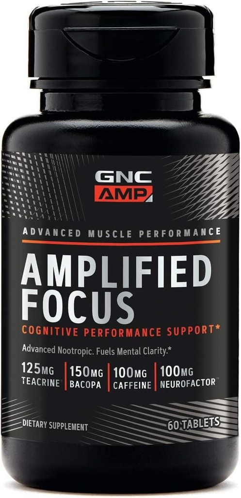 GNC AMP Forstærket fokus, 60 tabletter, Fuels Mental Clarity