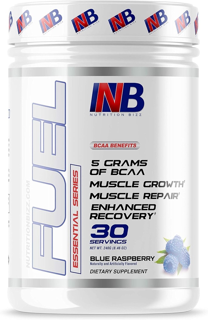 BCAA Powder, 5 Bedste af BCAAs Aminosyrer, Post Workout Recovery Drink for Muscle Building, Recovery, og Endurance, 30 Servering (Blå Hindbær)