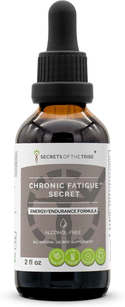 Hemmeligheder i Tribe - kronisk træthed Secret, Herbal Supplement Blend Drops Alkohol- Free Liquid Extract, Energy / Endurance Formel (2 fl oz)