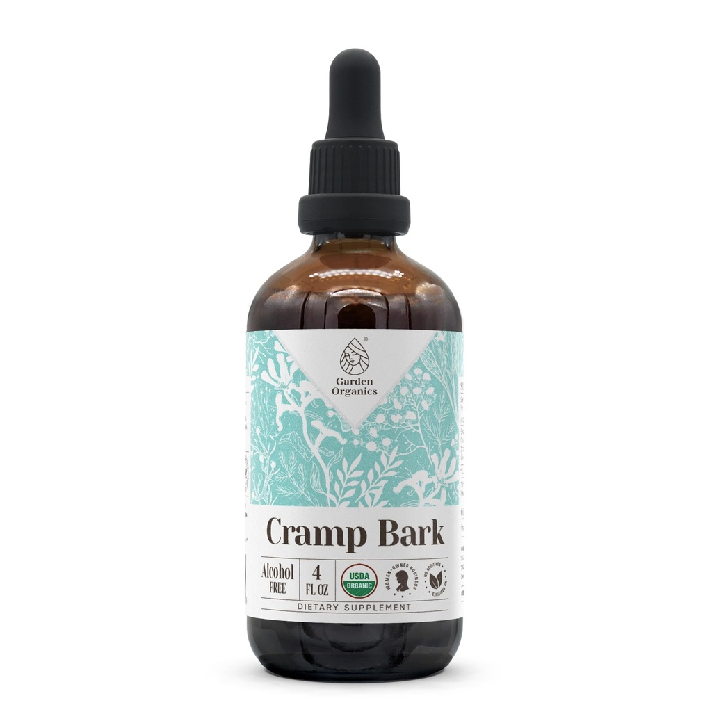 Cramp Bark USDA Organic Alcohol-Free Extract | Dietary Supplement, High-Potency Tincture | Natural Certified Organic Cramp Bark (Viburnum Opulus) Dried Bark 4 oz