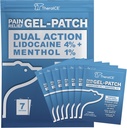 TheraICE Lidocaine Patches Plus Menthol – Maximum Strength Hot & ICY Cold Relief for Back, Neck & Shoulder Pain – 4% Lidocaine + 1% Menthol, Large Size (7 Count)
