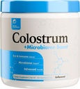 Colostrum Powder | Grass-Fed Bovine Colostrum with Akkermansia Probiotic 1B AFU | Microbiome & Gut Support | High IgG Advanced Formula | 120 Servings