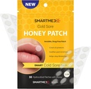 Smart Cold Sore Patch Honey - 30 ct 12mm - Feber Blister Behandling - Conceals Protects Soothes & Hides Cold Sores - Invisible Bandages - Hjælper Soothe Itching Burning