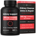 Nyre rense Detox Detox; 22 - in-1 Nyre Support Supplement 124; 25,000mg Cranberry Pills Extract 124; Ekstra styrke Reparation & Flush Premium Formel 124; Urinære Tract Sundhed for kvinder & mænd