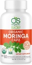 124; Organic Moringa Capsules; 124; 60 Greve; 124; Certified USDA Organic, Non- GMO, Vegan Superfood for Energy, immunforsvar, og Nutrient Absorption