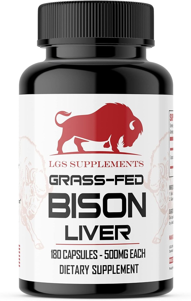 Græs Fed Bison leverkapsler understøtter energiproduktion, afgiftning, fordøjelse, immunitet, naturlige jern non-GMO, Fryse Tørret lever sundhed supplement, 3000mg