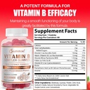 O NUTRITIONS B-vitamin Complex Vegan Gummies med vitamin B12, B7 som biotin, B6, B3 som Niacin, B5, B6, B8, B9 som folat for stress, energi og sund immunforsvar (1 pakke)