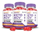 (3 Pack) Turbo Ripped Keto ACV Gummies Extreme 2000MG Turbo Ripped Keto Gummies Apple Cider Vinticaria Formuleret med Pomegranate Beet Juice Powder B12 Vegan Non GMO 180 Gummys