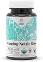 Stinging Nitle Root 60 Capsules Yep 124; Lavet med Vegetabilske Kapsler og USDA Organic Stinging Nitle Root (Urtica dioica) Tørret Root (60 Kapsler)