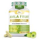 Organic Veda Amla Kapsler - 1500mg, 300 Kapsler Organic Hel frugt Amla Pulver - Natural Vitamin C for Immunitet, hudstråling, Antioxidanter - Vegan, Ikke GMO, Raw Vitamin C kosttilskud