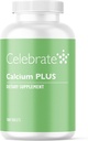 Celebrere Vitamin Calcium Plus - 600 mg Calciumcitrat, 600 IE vitamin D3 & 50mg Magnesium til postbariatrisk kirurgi - Glutenfri & sukkerfri - 180 ikke- tyggetabletter