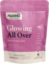 Nuzest Protein Plus 124; glødende alle over; Jordbærsaft 124; Støtte til sundt hår, hud, negle og kollagen produktion ekskl. 124; Vitaminer og mineraler; 8.8oz / 250g (10 Servering)