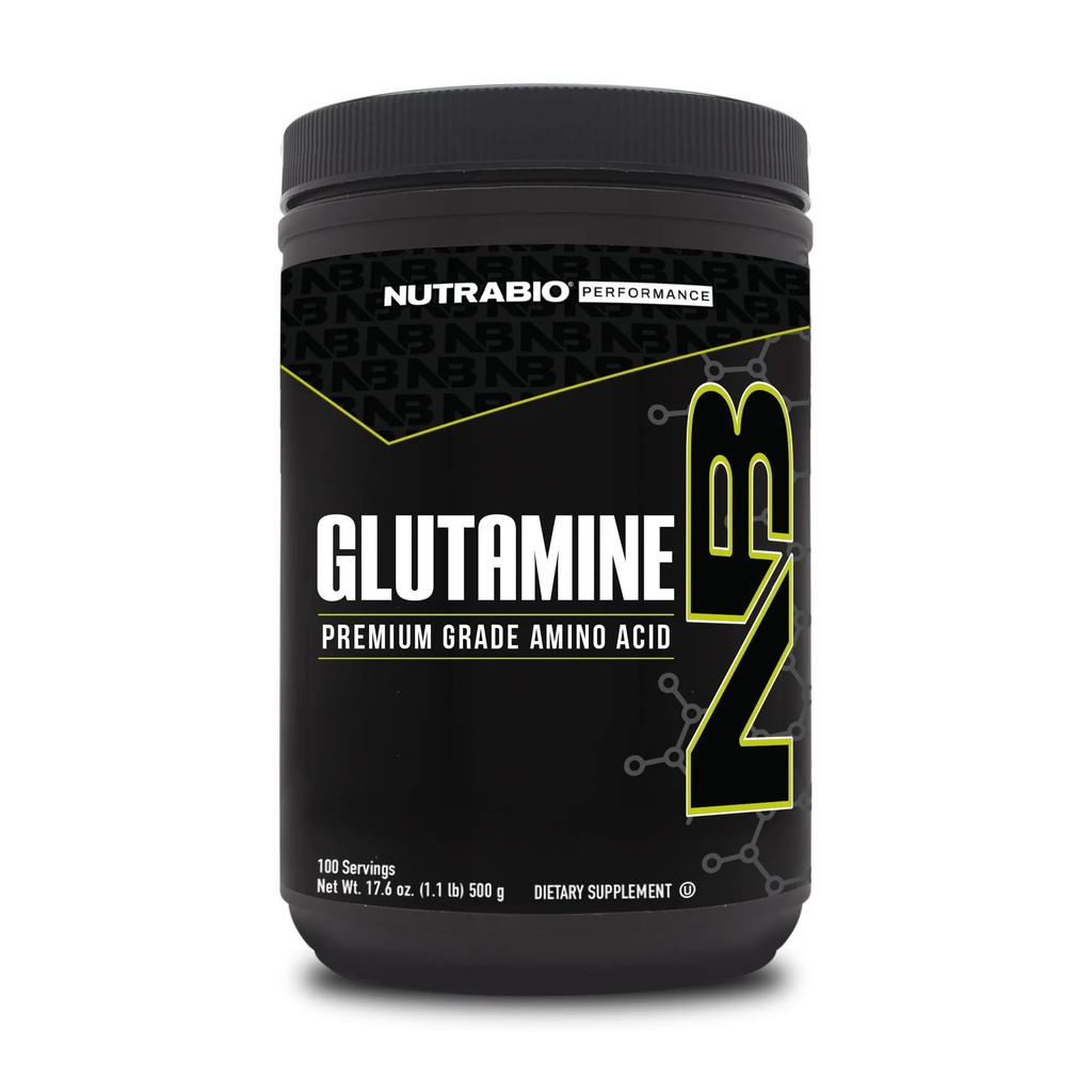 NutraBio Pure L- Glutamin Powder, 100 Servere L- Glutamin Supplement, Amino Acid, Pure Grade, Glutamina, Absolut ingen tilsætningsstoffer, Fillers eller Hjælpestoffer, Muscle Recovery Supplement - (500 Bedste)