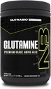 NutraBio Pure L- Glutamin Powder, 100 Servere L- Glutamin Supplement, Amino Acid, Pure Grade, Glutamina, Absolut ingen tilsætningsstoffer, Fillers eller Hjælpestoffer, Muscle Recovery Supplement - (500 Bedste)