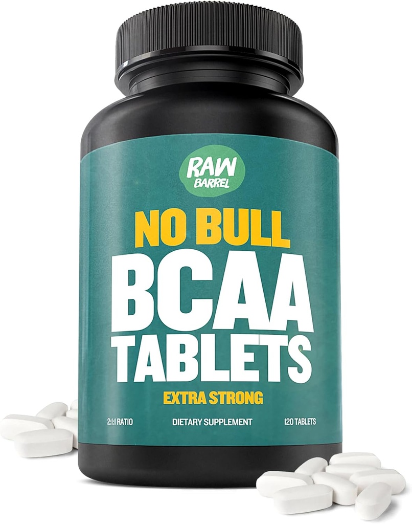 BCAA tabletter 1000 mg - Forgrenet kæde Aminosyrer supplement til muskel opsving & energi - Pre or Post workout BCAA for mænd og kvinder - 120 piller - Natural, Pure, GMO fri