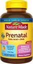 Natur Lavet prenatal med folinsyre + DHA, prenatal Vitamin og mineralsk supplement til daglig ernæringsstøtte, 90 Softgels, 90 Day Supply