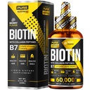 Flydende biotin & collagen hårvækst dråber 60,000mcg - Biotin og flydende collagen supplement til mænd og kvinder - glødende hudstøtte, sundt hår & negle vækst - 2oz