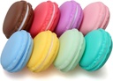 Coolrunner Macaron Case, Mini Macaron Box, Macaron Cute Pill Box, Farverige Macaron Smykker Storage Box, Shape Storage Box Candy Cute Pill Organizer Case Container (8PCS)