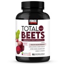 Kraftfaktor Total Beets Blodtryksstøtte Beet Root Kapsler, 1800 mg Organic Beet Root Powder Beet Supplement med Hawthorn Berry til Support Circulation og Blood Flow, 90 Vegetabilske Kapsler
