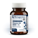 Metagenics Vitamin D3 + K - for Artery Health, immunforsvar, ben & hjerte sundhed * - Vitamin D med MK- 7 (Vitamin K2) - Non- GMO - Gluten- Free - 60 Softgels - 5.000 IE