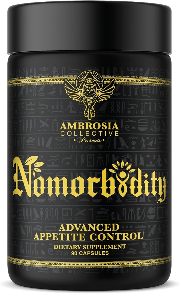 Ambrosia Nomorbidity Advanced Appetite Control & Hunger Management Formula | Appetite Suppressant & Mood Support with KSM-66 Ashwagandha, Garcitrin, and Thinogen