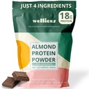 wellious mandel protein pulver (chokolade) - 18 Bedste af Pure Healthiest Vegan protein til kvinder & mænd - perfekt gluten- fri, soy- fri & glat Gut venligt protein pulver til sport ernæring